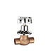 Brass Globe Valve (Chrome - Plated Cross Handle, 1/2 Mark)